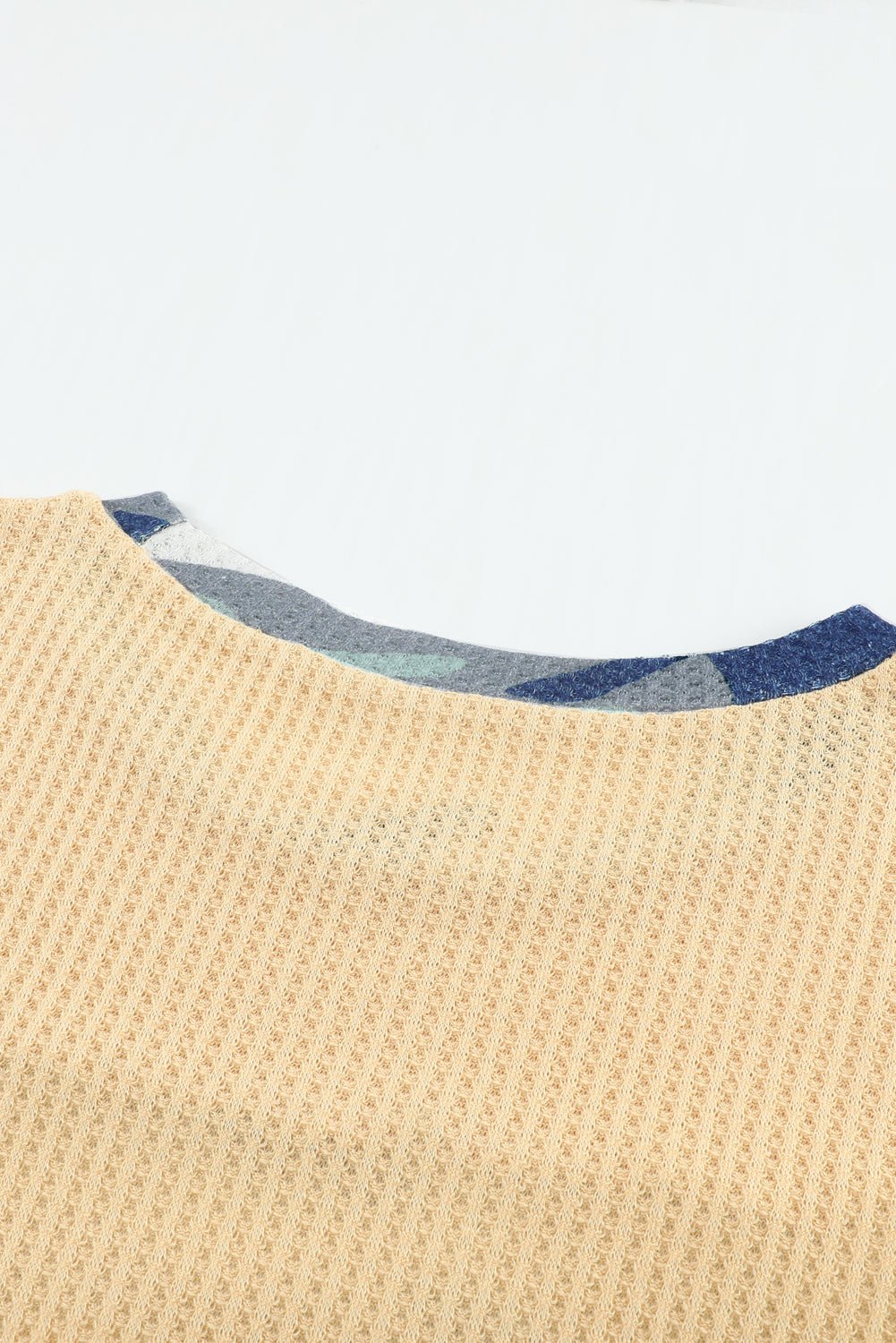 Camouflage Color Block Waffle Knit Pullover - Guy Christopher