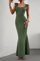 Cap Sleeve Scoop Neck Maxi Dress - Guy Christopher