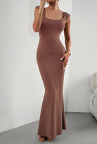 Cap Sleeve Scoop Neck Maxi Dress - Guy Christopher