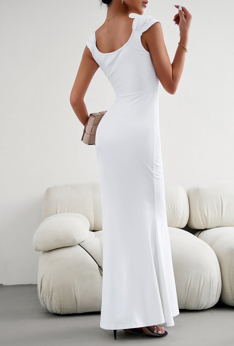 Cap Sleeve Scoop Neck Maxi Dress - Guy Christopher