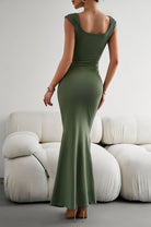 Cap Sleeve Scoop Neck Maxi Dress - Guy Christopher