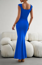 Cap Sleeve Scoop Neck Maxi Dress - Guy Christopher