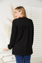 Celeste Full Size Long Sleeve Ribbed Blouse - Guy Christopher