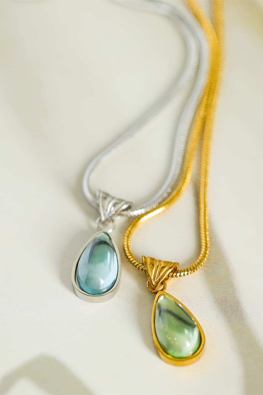 Teardrop Shape Titanium Steel Pendant Necklace - Guy Christopher 