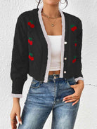 Cherry Button Down Cardigan - Guy Christopher