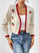 Cherry Button Down Cardigan - Guy Christopher