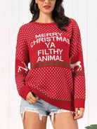 Christmas Element Round Neck Sweater - Guy Christopher