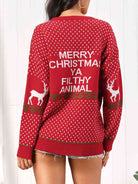 Christmas Element Round Neck Sweater - Guy Christopher