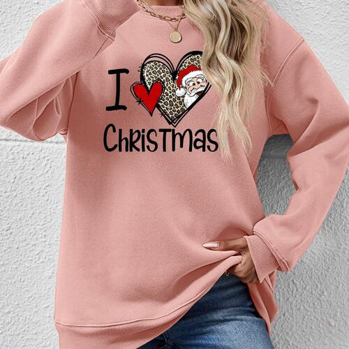 CHRISTMAS Graphic Round Neck Sweatshirt - Guy Christopher