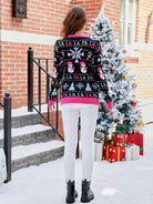 Christmas Ribbed Trim Sweater - Guy Christopher