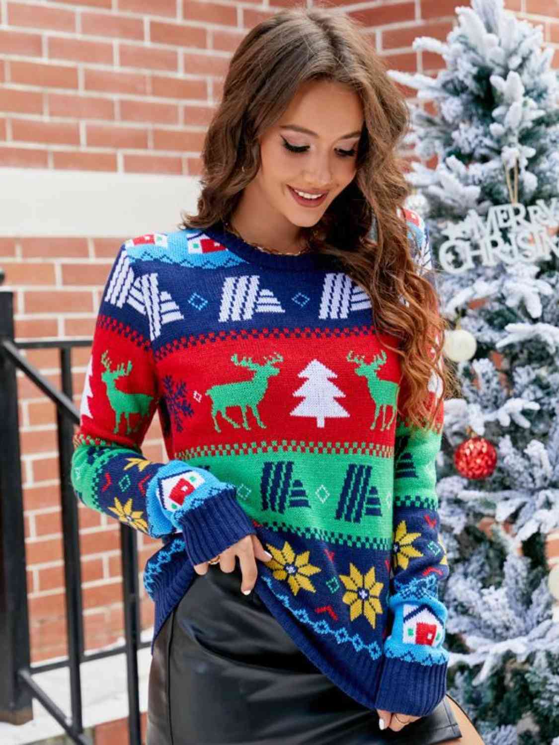 Christmas Round Neck Sweater - Guy Christopher