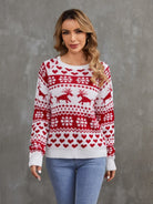 Christmas Theme Round Neck Sweater - Guy Christopher