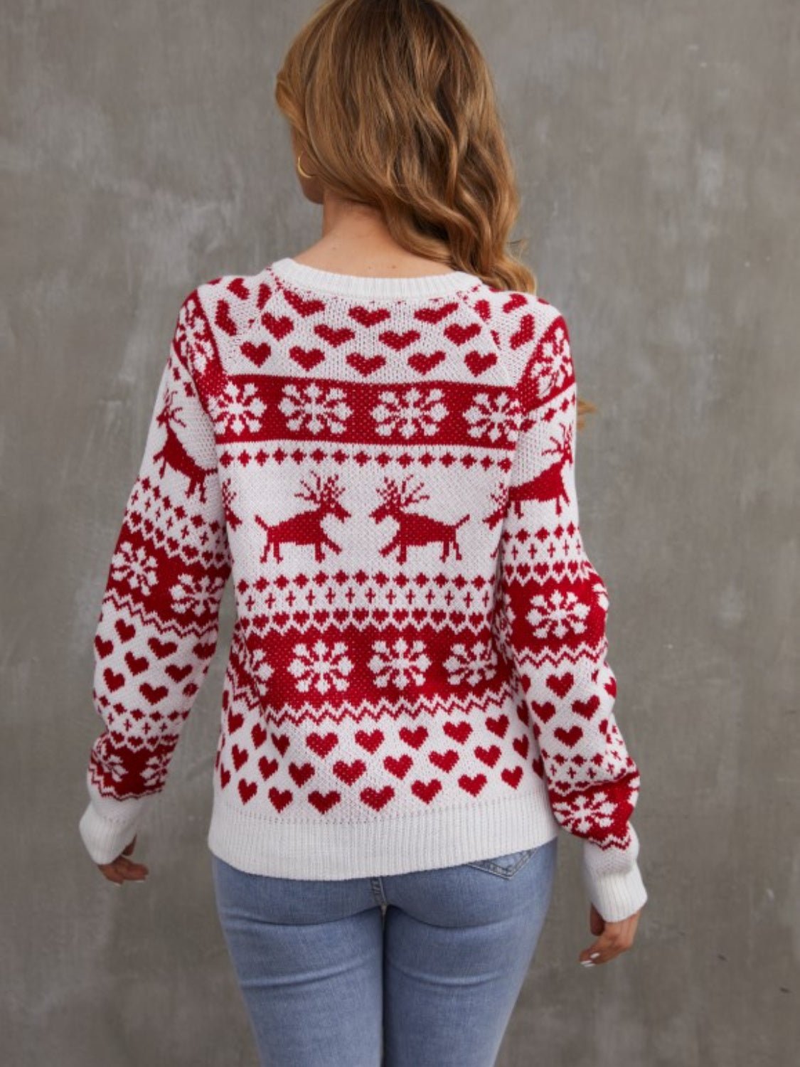 Christmas Theme Round Neck Sweater - Guy Christopher