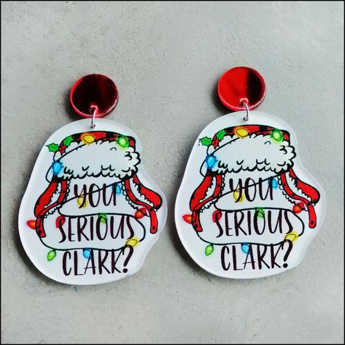 Christmas Themed Acrylic Dangle Earrings - Guy Christopher