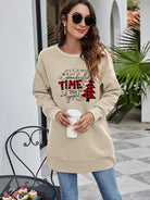 Christmas Tree Graphic Drop Shoulder Sweatshirt - Guy Christopher