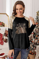 Christmas Tree Graphic Sequin T-Shirt - Guy Christopher
