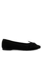 CHUCKLE Big Bow Suede Ballerina Flats - Guy Christopher