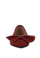 CHUCKLE Big Bow Suede Ballerina Flats - Guy Christopher