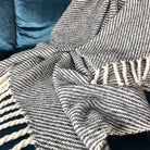 Chunky Black Stripe Alpaca Throw - Guy Christopher