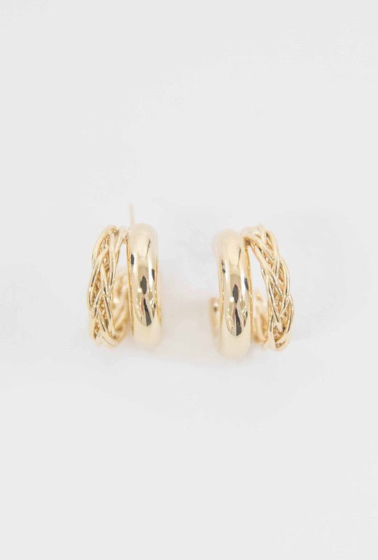 Chunky Braided Hoop Earrings - Guy Christopher