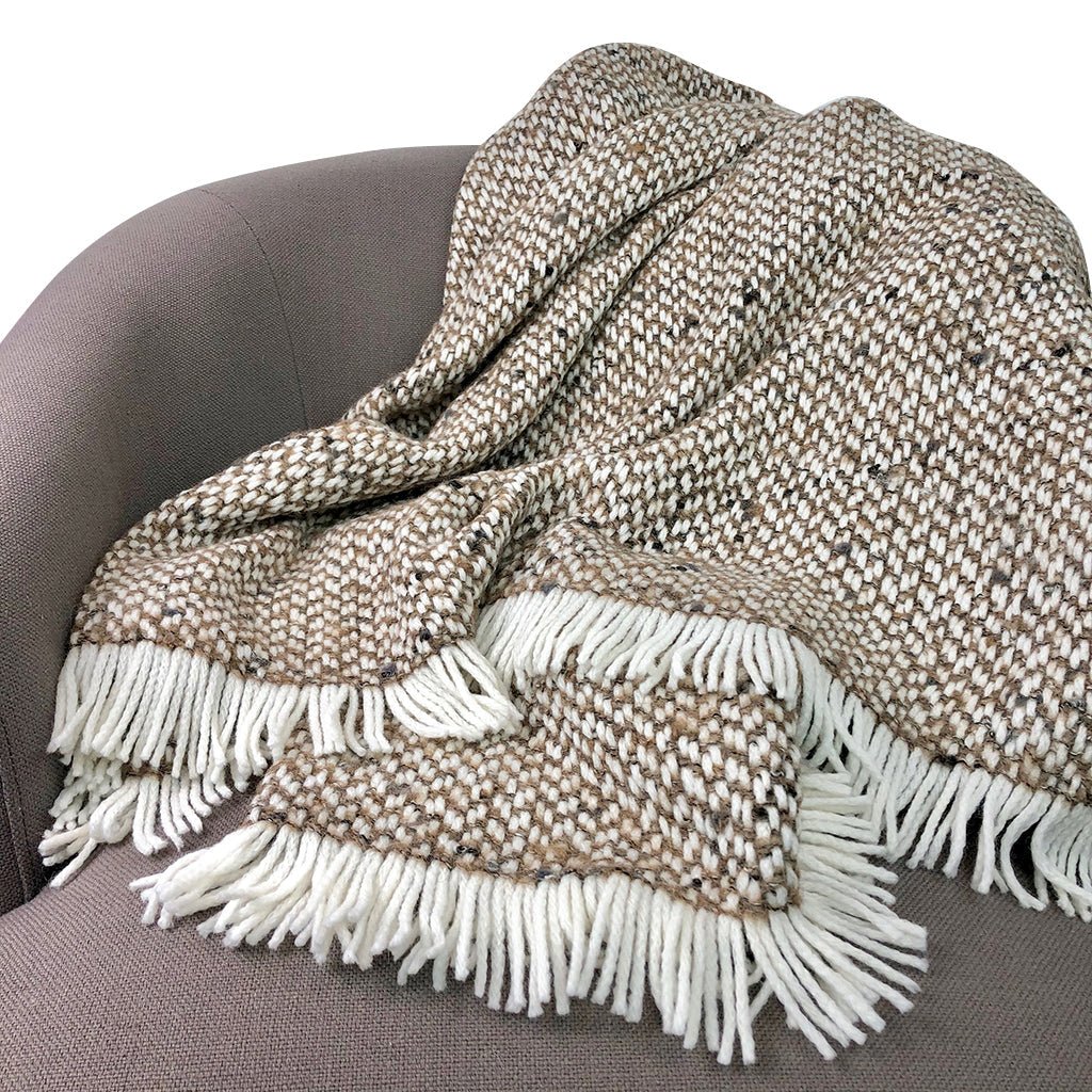 Chunky Camel Weave Alpaca Throw - Guy Christopher