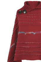 Cloak Sleeve Fringe Detail Poncho - Guy Christopher