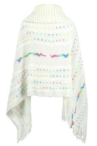 Cloak Sleeve Fringe Detail Poncho - Guy Christopher