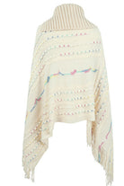 Cloak Sleeve Fringe Detail Poncho - Guy Christopher