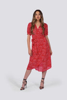 Coco Wrap Dress | Red Polka Dot - Guy Christopher