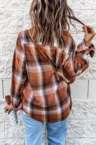 Collared Neck Long Sleeve Plaid Shirt - Guy Christopher