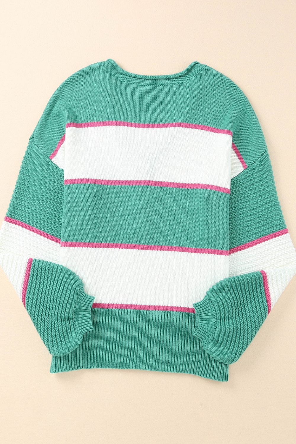 Color Block Buttoned V-Neck Sweater - Guy Christopher