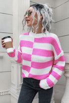 Color Block Dropped Shoulder Sweater - Guy Christopher