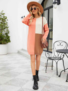 Color Block Dropped Shoulder Sweater Dress - Guy Christopher