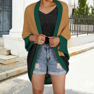 Color Block Open Front Cardigan - Guy Christopher