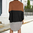 Color Block Open Front Cardigan - Guy Christopher