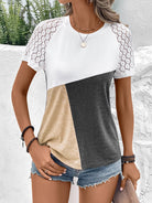 Color Block Raglan Sleeve Round Neck Tee - Guy Christopher