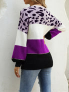 Color Block Round Neck Sweater - Guy Christopher