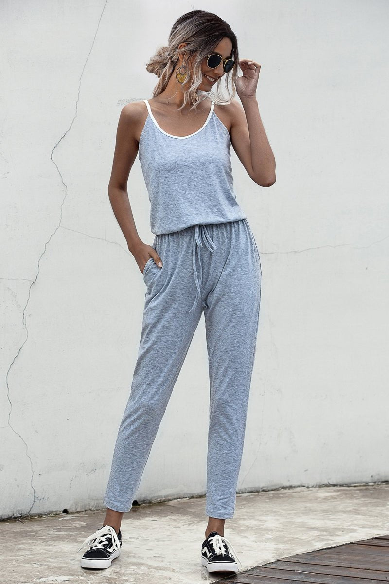 Contrast binding Cami Jumpsuit - Guy Christopher