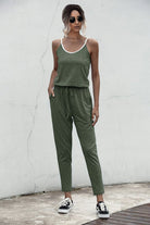 Contrast binding Cami Jumpsuit - Guy Christopher