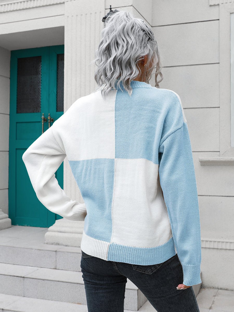 Contrast Drop Shoulder Sweater - Guy Christopher