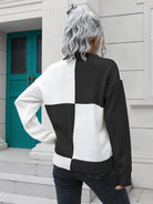 Contrast Drop Shoulder Sweater - Guy Christopher