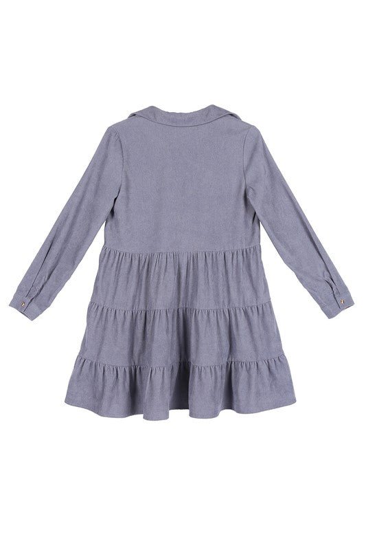 Corduroy tiered dress - Guy Christopher