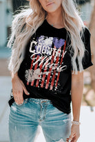 Country Music Graphic Tee Shirt - Feel the Heartland Rhythm and Look Effortlessly Chic - Embrace Romance in Style - Guy Christopher