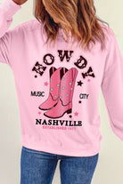 Cowboy Boots Graphic Dropped Shoulder Sweatshirt - Follow the Trail of Adventure with Whimsical Fashion - Embrace Warmth and Comfort. - Guy Christopher