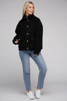 Cozy Sherpa Button-Front Jacket - Guy Christopher