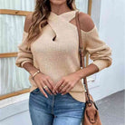 Crisscross Cold-Shoulder Sweater - Guy Christopher