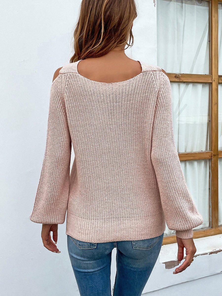 Crisscross Cold-Shoulder Sweater - Guy Christopher