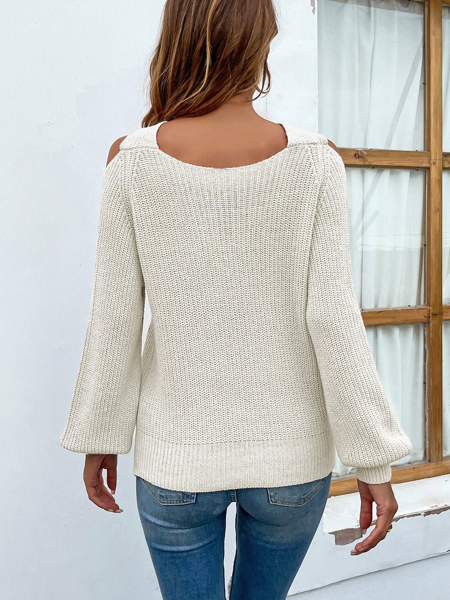 Crisscross Cold-Shoulder Sweater - Guy Christopher