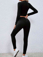 Crisscross Knit Top and Leggings Set - Guy Christopher