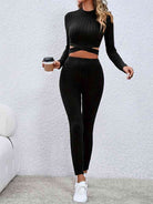 Crisscross Knit Top and Leggings Set - Guy Christopher